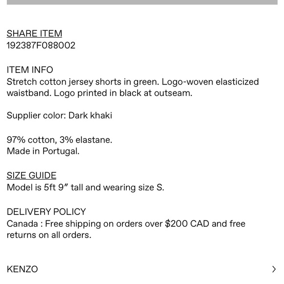 Kenzo green cycle shorts - size small - Picture 2 of 9